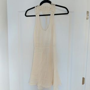 Cream backless dress